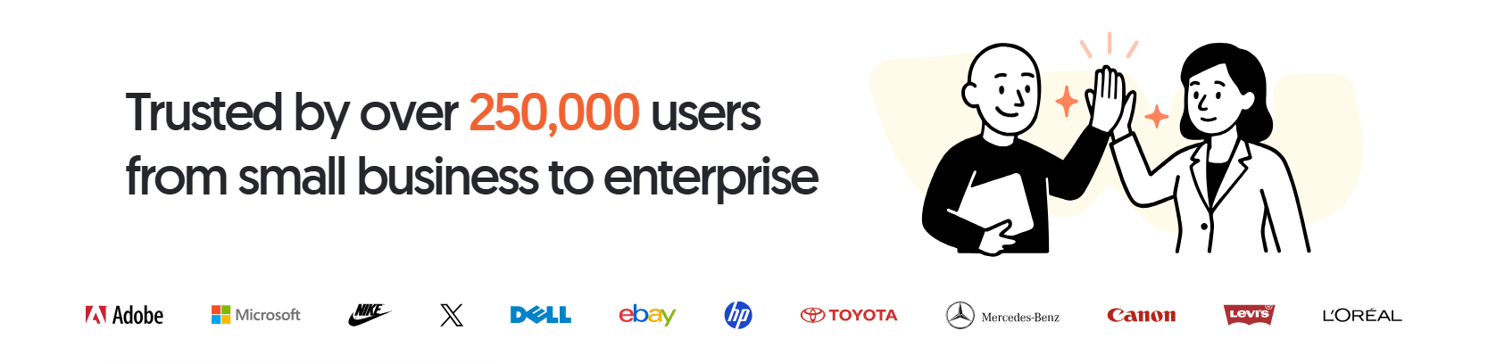 Ubersuggest, an SEO and content tool, highlights user metrics including "trusted by over 250,000 users" as a form of social proof on their landing page